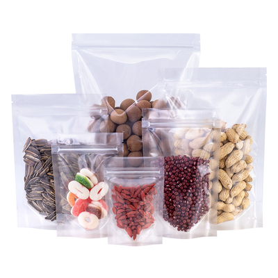 comprar Sacos transparentes para cima, de fibra de vidro, alimentos transparentes, sacos de ziplock refeitáveis online manufacture