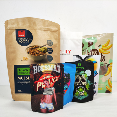 comprar Sacos de plástico colorido de 3,5 g Mylar ziplockk refeitável Sacos de embalagem de alimentos secos impressos sob medida online manufacture