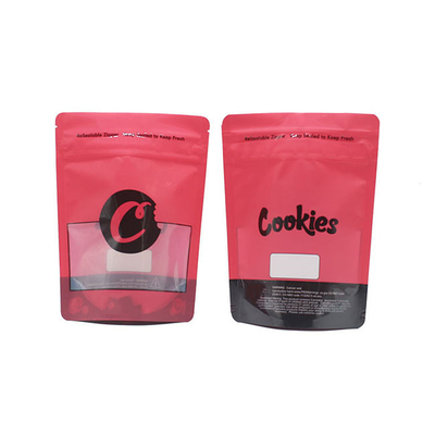 comprar Impressão de logotipo bolsas Mylar ziplockk refeitáveis cor rosa 3,5g com janela transparente online manufacture