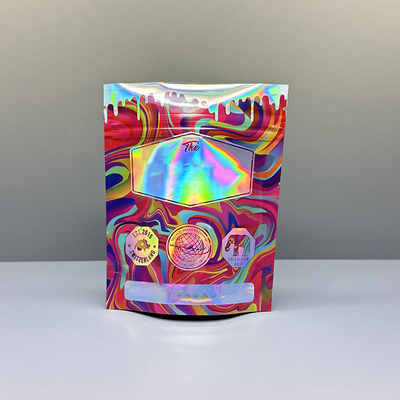 comprar sacos holográficos Doypack de 3.5g Mylar com o zíper para a flor da erva daninha online manufacture
