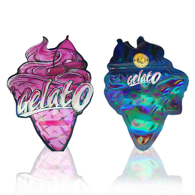 comprar O gelado dá forma a sacos cortados feitos sob encomenda colore toda a impressão do apoio com parte superior do zíper online manufacture