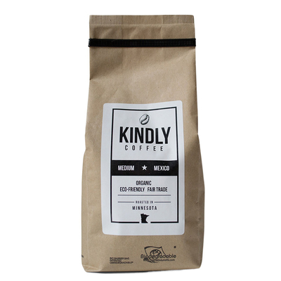 comprar Saco de café de papel biodegradável de Kraft Tin Tie Coffee Bags Kraft com válvula online manufacture