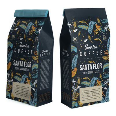 comprar Sacos de empacotamento inferiores lisos laterais feitos sob encomenda do café do saco 1kg do reforço online manufacture
