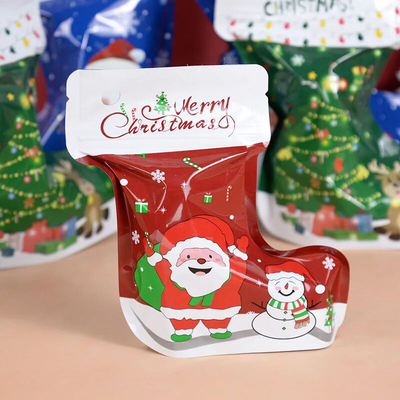comprar Saco Mylar à prova de cheiro de ziplock personalizado de forma única para o Natal online manufacture