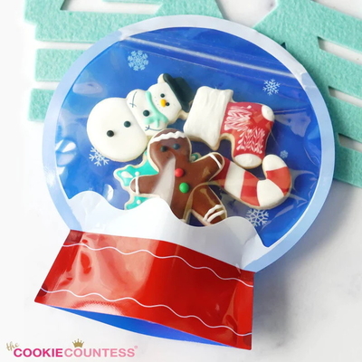 comprar Saco de embalagem Mylar personalizado de Natal com forma especial e fecho de fecho online manufacture