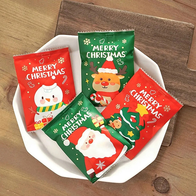 comprar Sacos de embalagem de selos térmicos brilhantes Sacos de selos laterais para presente de Natal online manufacture