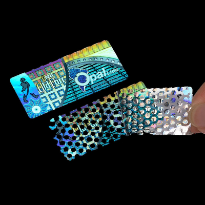 comprar Etiquetas anti-falsificação de plástico personalizadas, de segurança à prova de adulteração, adesivos holográficos. online manufacture