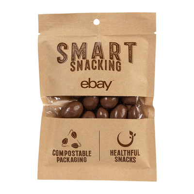 comprar Embalagem de alimentos em papel kraft Saco de fecho com janela, Saco de embalagem comestível biodegradável online manufacture