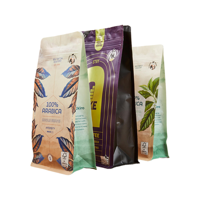 comprar Biodegradável Papel Kraft Embalagem de fecho de alimentos Stand Up Pouch Custom Re-sealable Waterproof online manufacture