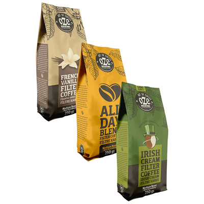 comprar Saco de embalagem de grãos de café personalizado 250g 500g 1kg Saco de embalagem de grãos de café lado Gueest com válvula online manufacture