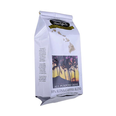 comprar Selo térmico preto em pé, fechado com ziplock, bolsa de plástico, 1 kg, lado de café, parte inferior, saco de café online manufacture