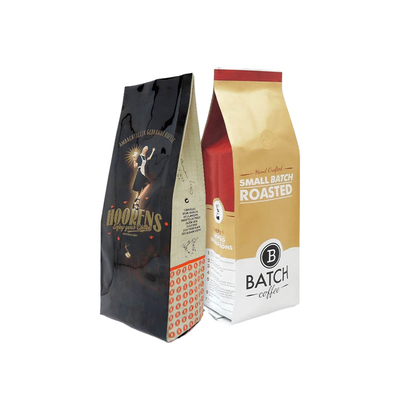 comprar Bolsas impressas personalizadas de ouro brilhante 1kg Bolsas de café lado Gueest Bolsas personalizadas de selo térmico Bolsa de café stand up online manufacture
