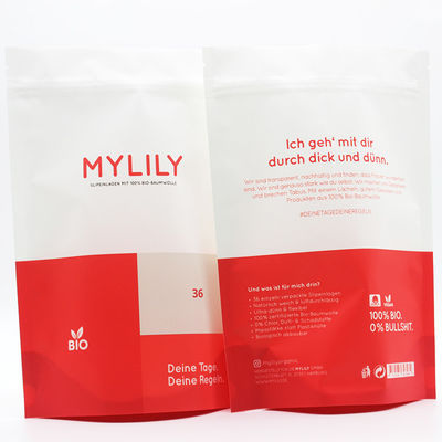 comprar Biodegradable PLA Zipper Three Side Sealed Bag Impressão a cores para embalagem de roupas online manufacture