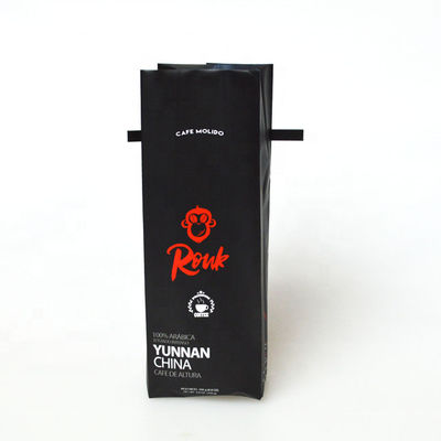 comprar Bolsas de café pretas em papel laminado Mylar Matte CMYK Impresso ISO9001 online manufacture