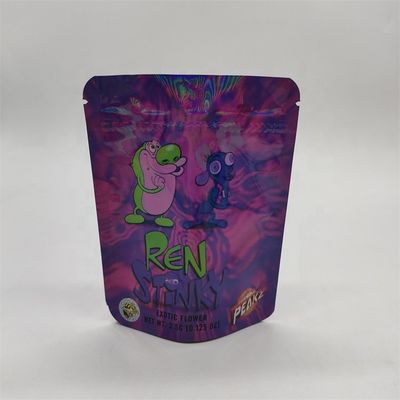 comprar CYMK Bolsas de folha de selos térmicos impressos Bolsas de Gusset de fundo plano Mylar Holográfico GMP online manufacture