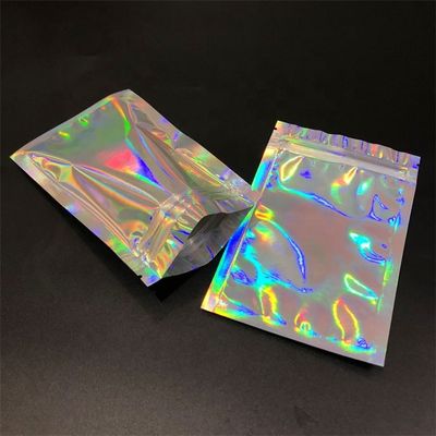 comprar Sacos de embalagem com fecho holográfico bolsas planas bolsas pequenas fecho de fecho a laser bolsas de plástico online manufacture