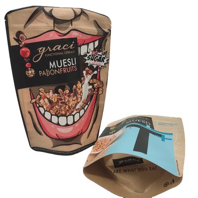 comprar 3.5g Mylar ziplockk Stand Up Bags CMYK Bolsas de papel plano impressas HACCP online manufacture