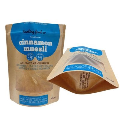comprar Bolsas de papel Kraft Castanho Stand Up pouch impermeável Mega recarregável ODM online manufacture