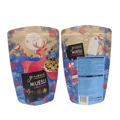 comprar Papel Kraft de qualidade alimentar Bolsa de plástico de pé com zíper para frutas doces Chá Amplamente utilizado online manufacture