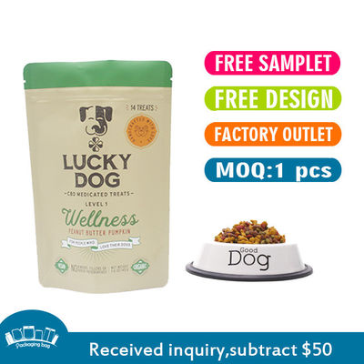 comprar Bolsa de fecho de papel Kraft de alta qualidade personalizada para alimentos para cães embalagens grandes sacos de plástico para animais de estimação online manufacture