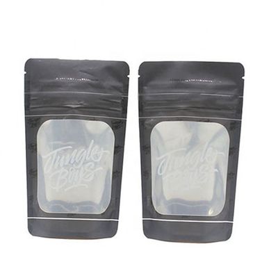 comprar ODM Veja através de bolsas refecháveis Snacks Stand Up Pouch Negro SGS online manufacture