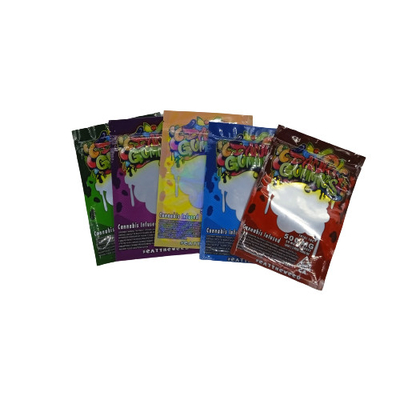 Sacos de erva 25G Mylar selados em três lados com fechaduras à prova de crianças