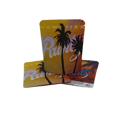Flat bottom Reciclar ervas daninhas Embalagem Bolsa ziplockk Mylar Alumínio folha de bolsa