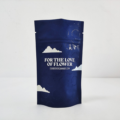 Reutilizavel ziplockk Alumínio folha de lágrima Notch Stand Up Food Storage Mylar sacos