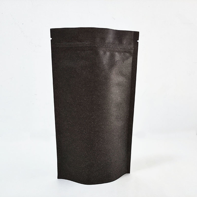 Papel Kraft Preto Marrom Saco de Posição com Zipper Recolocável Reciclável Digital Impresso