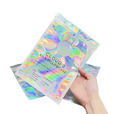 Saco lateral do selo dos sacos três holográficos plásticos de Mylar com janela clara
