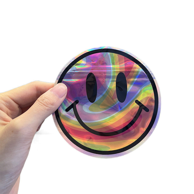 O sorriso dado forma irregular original do saco deu forma ao saco do zíper de Mylar para a erva daninha