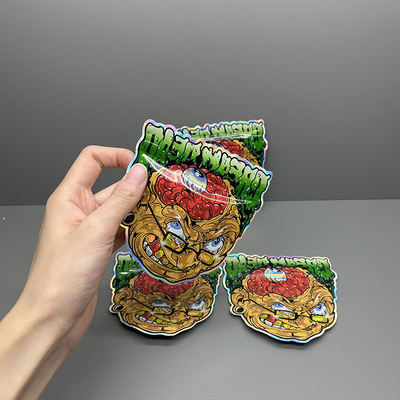 A criança de empacotamento holográfica Mylar cortado resistente dos sacos 3.5g de Mylar ensaca feito sob encomenda impresso