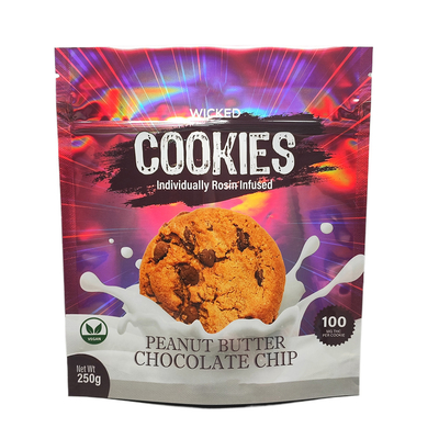 Holográficos feitos sob encomenda levantam-se o malote de alumínio do zíper do laser do malote para cookies