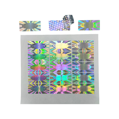 Papel autocolante holográfico à prova d'água, impresso por encomenda