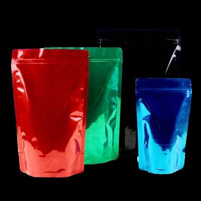 Bolsa resistente à humidade de tamanho personalizado com fecho de fecho e tampa de suporte para embalagens de alimentos