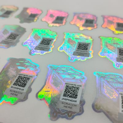 FDA Anti-Falsificação Etiqueta 80 Microns 3D Holográfico Adesivos PE Film