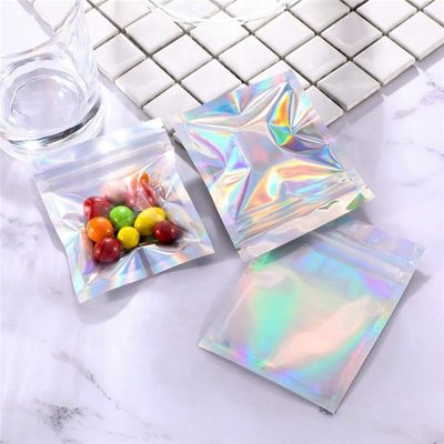 HACCP Holográfico Stand Up Pouch Zipper Top Mylar Folha Mini Pouches