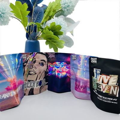 DEO Farms PET comestível recolocável Saco Mylar 3.5g ziplockk Sacos Mylar