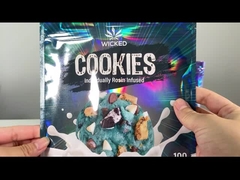 o empacotamento holográfico da erva daninha do malote ensaca o malote do suporte do plástico de mylar acima para o costume
