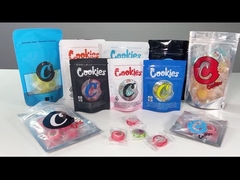 Saco Mylar com biscoitos de janela Saco de embalagem stand-up pouches para flor de ervas daninhas