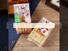 Saco de embalagem de Natal para biscoitos do lado transparente