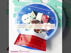 Saco de embalagem Mylar personalizado de Natal com forma especial e fecho de fecho