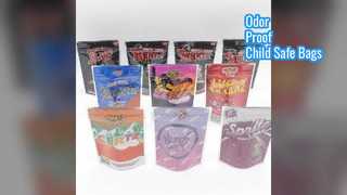 Mylar à prova de cheiro ensaca bolsa com zíper à prova de crianças